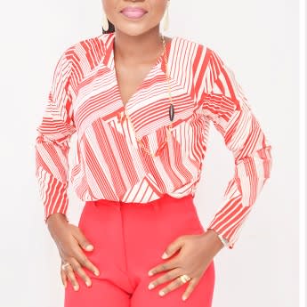 Overlap V Chest Blouse