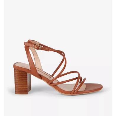 ‘saigon’ Block Heel Sandals - Tan