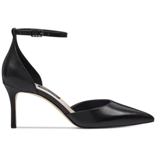 Marisa Ankle Strap Pumps - Black