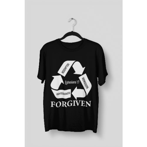 Forgiven Christian T-shirt - Black