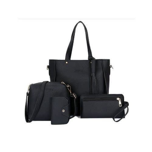 Ladies Handbag - Set of 4 - Black
