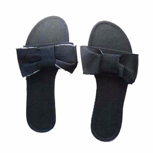 Ladd Black Jean Slippers