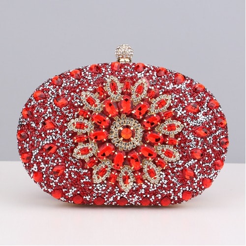 Ladies Crystal Clutch Purse