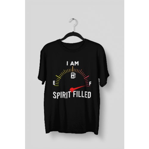 Spirit Filled Christian T-shirt - Black
