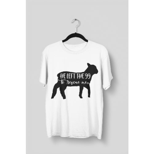 He Left 99 Christian T-shirt - White