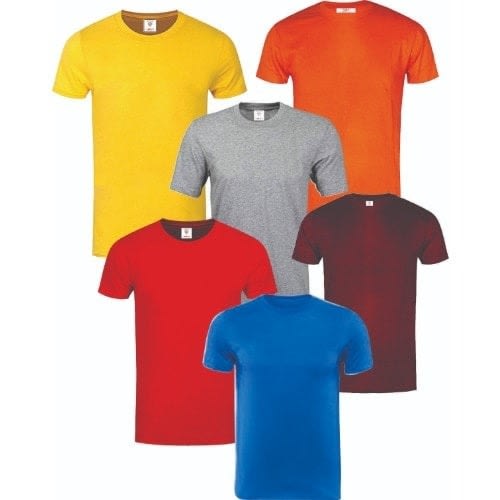 Unisex Plain T-shirts - 6 Pieces