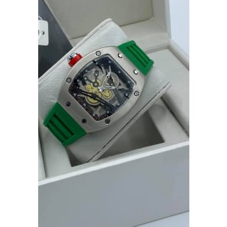 Luxury Green Men's Silicone Band Wrist Watch