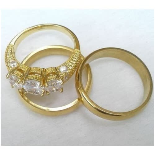 A set of 3 in 1 Wedding/Engagement Ring Set