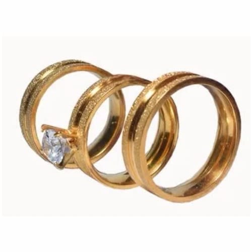 Wedding Ring - Set Of 3 - Gold