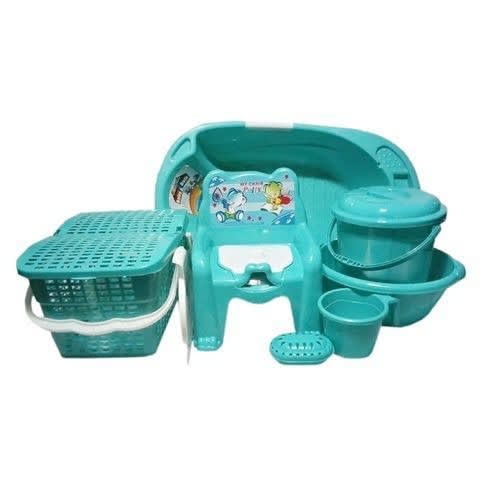 Baby Bath Set - 7 Pieces - Mint Green