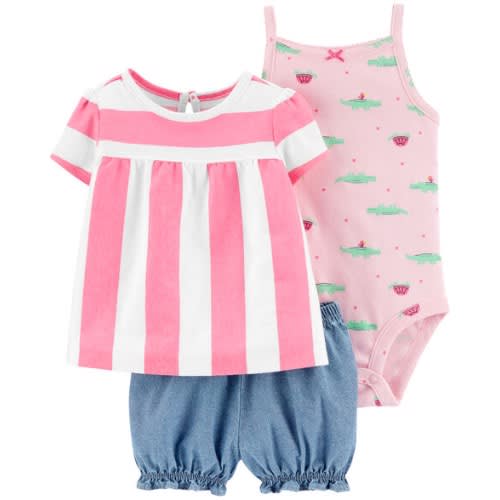 3piece Striped Little Short Set - 6m