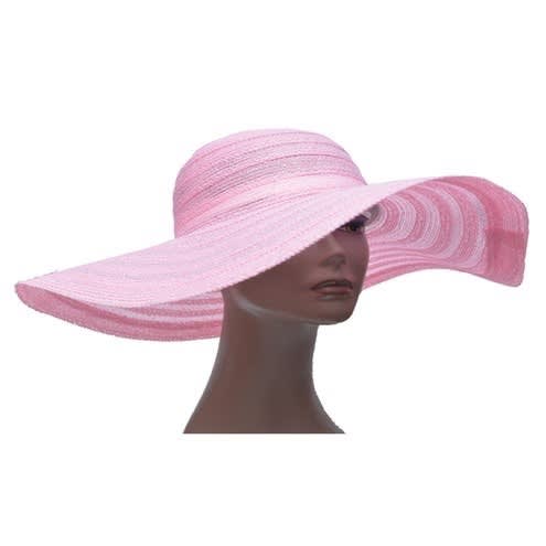 Straw Hat - Baby Pink