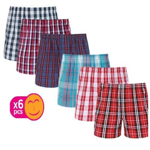 Men's Boxers Shorts - 6 Pieces