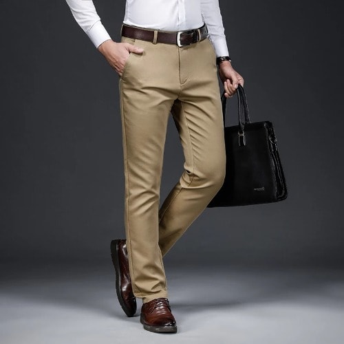 Chinos Pants For Men- Black - Blue - Carton - Light Carton - 4pcs
