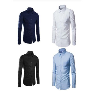 4 in 1 Men's Formal Long Sleeve Shirt