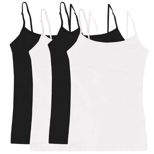 Camisoles - Set Of 4 - Black & White