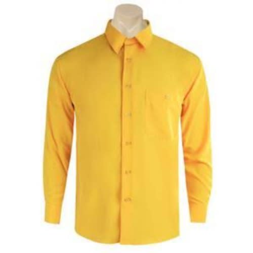 Men's Formal Dress Shirt  - Deep Yellow