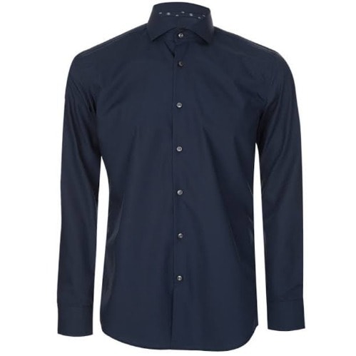 Men's Formal Dress Shirt  - Navy Blue