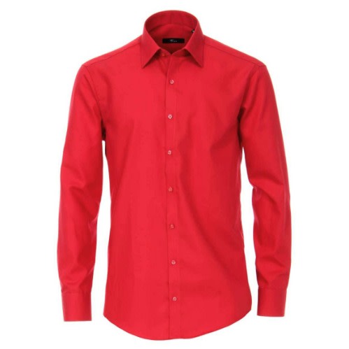Men's Formal Long Sleeve Shirt  - Red
