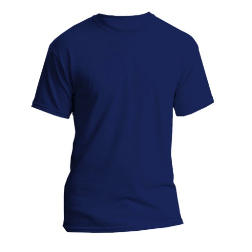 Unisex Round Neck T-shirt - Navy Blue