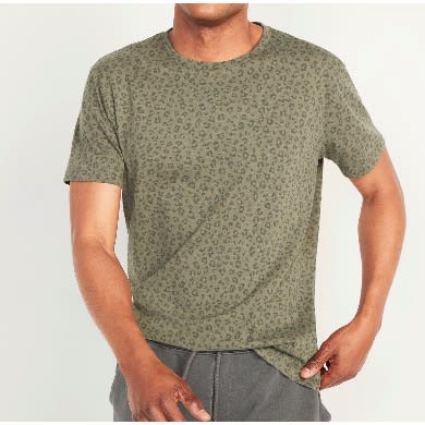 Soft-washed T-shirt For Men, Cheetah Print