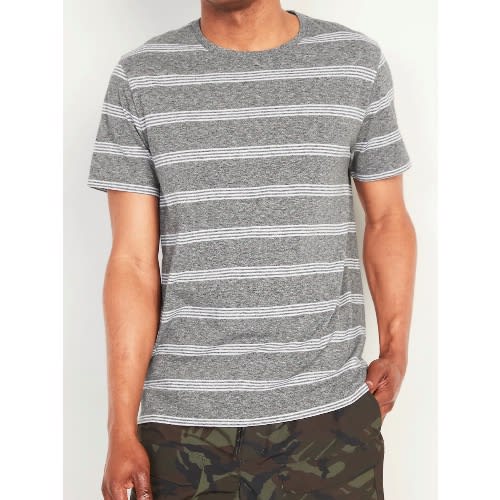 Soft-washed Striped T-shirt For Men