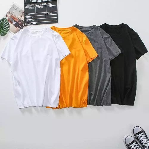 4 Set Plain Unisex Round Neck Polo - 4sets