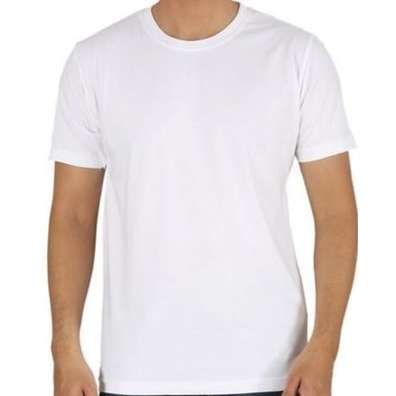 Plain Round Neck Polo Tees - White