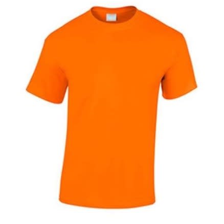 Plain Round Neck Polo Tees - Orange