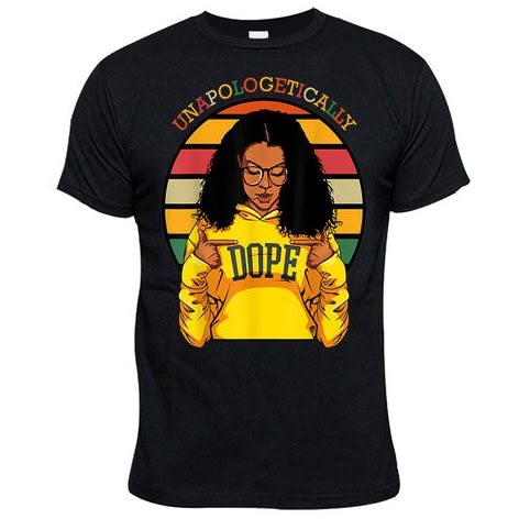Chrysolite Designs Unapologetically Dope Queen Premium Class T-shirt - Black