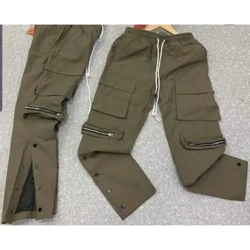 Leg Zip Combat Trouser - Brown