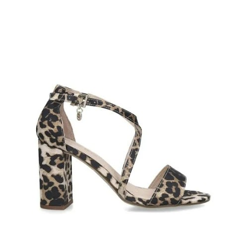 Animal Print Block Heel Sandals