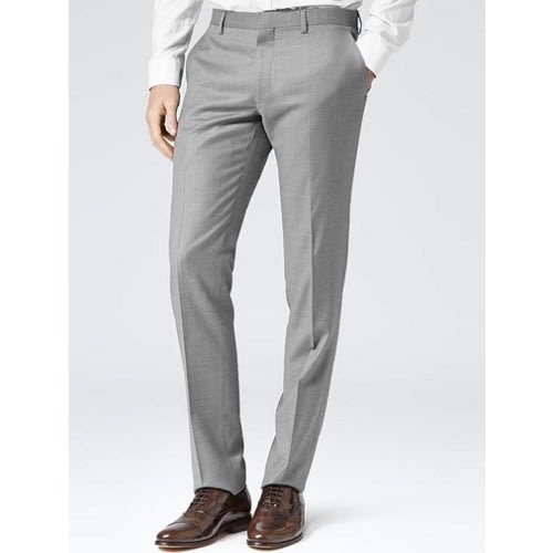 Slim Custom Fits Smart Trouser Pant  - Grey