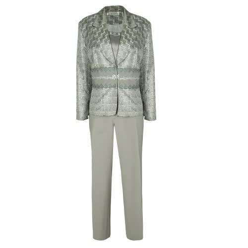 A 3- Pieces Ladies Pant Suit - Grey. Lps-4903