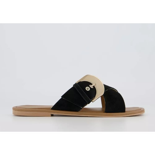 Buckle Mule- Black