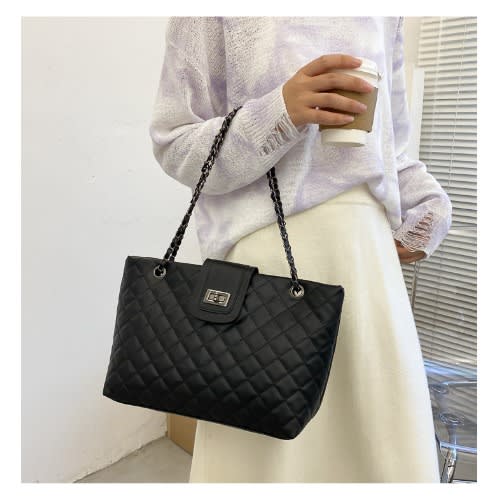 Leather Ladies Crossbody Hand Bag - Black