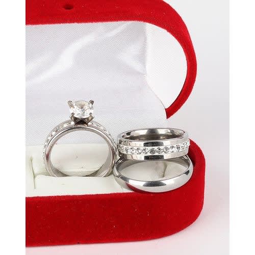 Eve Silver Stoning Engagement And Wedding Ring