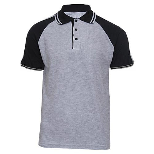 Tommikindus Short Sleeve Polo Shirt - Grey/Black