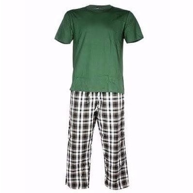 Short Sleeve Jersey Top & Woven Trouser