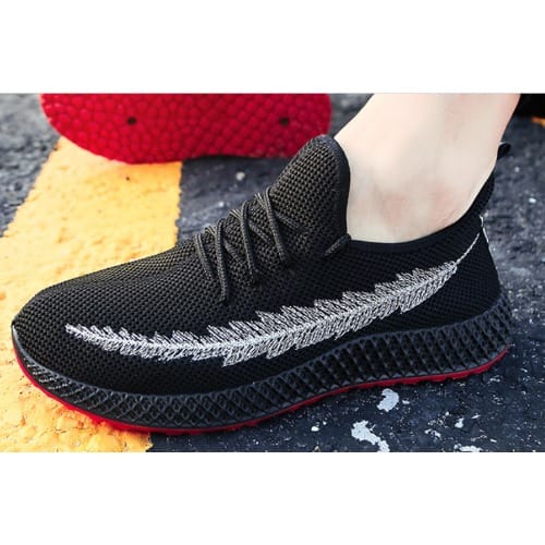 Men's Sneaker Shoes - Black(red Sole)