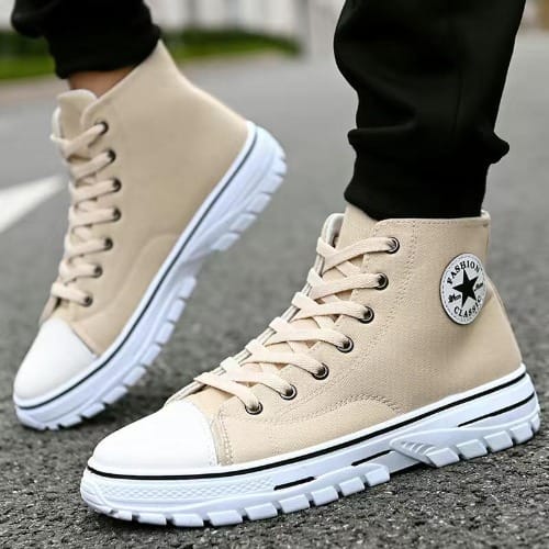 Men Canvas Lace-up Sneakers