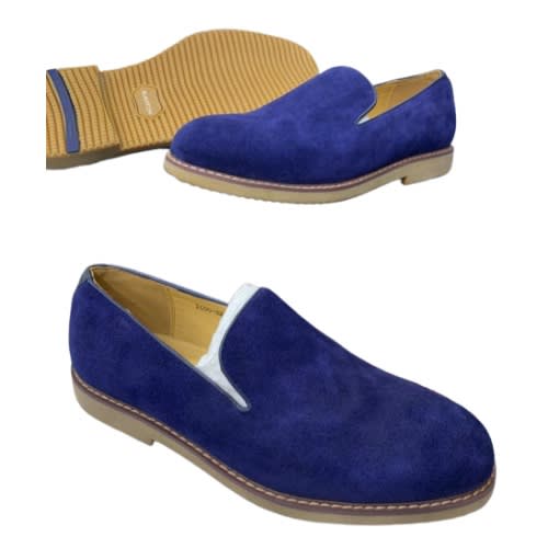 Suede Loafers - Blue