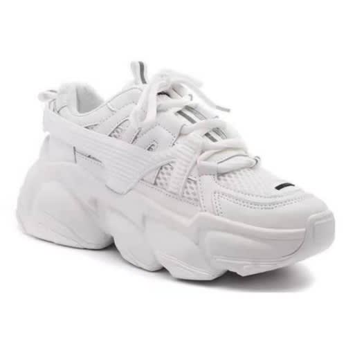 Ladies Rugged Vulcanized Sneakers - White