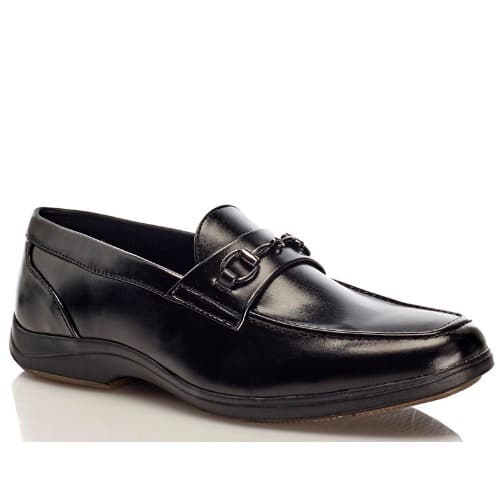 Mens Leather Boat Shoes with Metal Bit