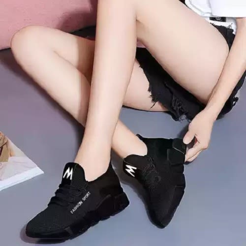 Mesh Unisex Sneakers- Black
