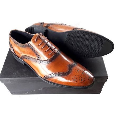 Emperor Two Toned Leather Lace - Up Shoe - Brown