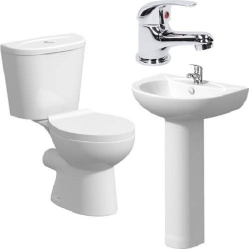 Top Flush Close Couple Wc Set With Tap
