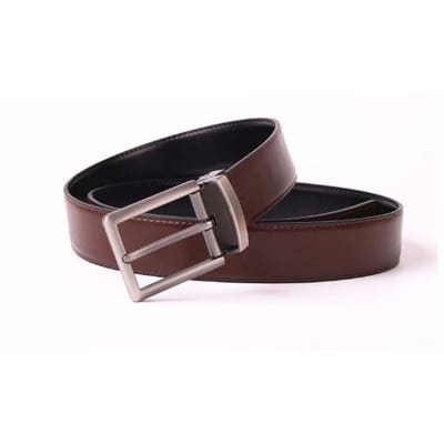 2-in-1 Buckle Belt - Black & Brown