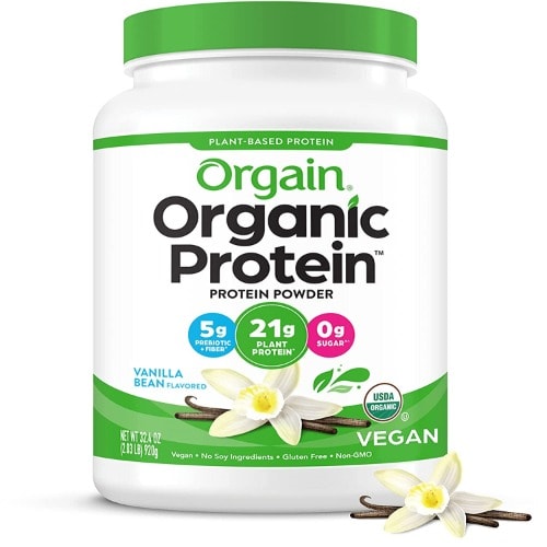 Orgain Organic Plant Based Protein + Superfoods Powder, Vanilla Bean - 2lbs