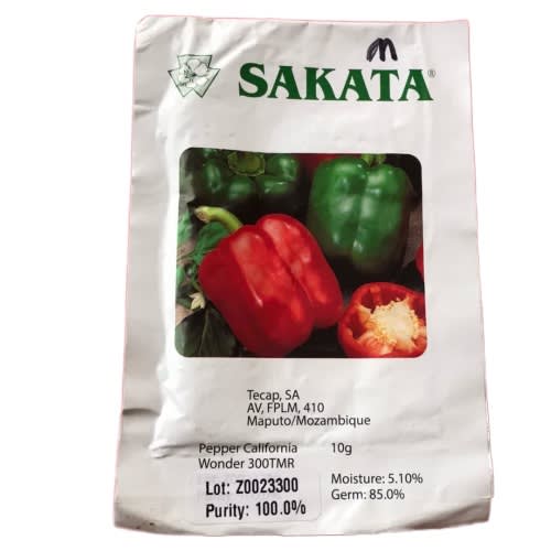 Sakata Red Bell Pepper Seed - california Wonder 300 Tmr - 10g